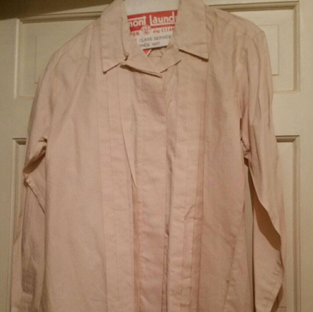 Izod Classics Light Pink Button Down Blouse Sz 8